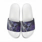 Bat Egyptian Slide Sandals Cow Goddess Celestial Face Horn Ring Gem Cosmic Starry Sky