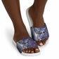 Bat Egyptian Slide Sandals Cow Goddess Celestial Face Horn Ring Gem Cosmic Starry Sky