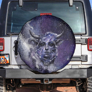 Bat Egyptian Spare Tire Cover Cow Goddess Celestial Face Horn Ring Gem Cosmic Starry Sky