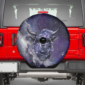 Bat Egyptian Spare Tire Cover Cow Goddess Celestial Face Horn Ring Gem Cosmic Starry Sky