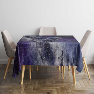 Bat Egyptian Tablecloth Cow Goddess Celestial Face Horn Ring Gem Cosmic Starry Sky
