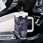 Bat Egyptian Tumbler With Handle Cow Goddess Celestial Face Horn Ring Gem Cosmic Starry Sky