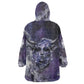 Bat Egyptian Wearable Blanket Hoodie Cow Goddess Celestial Face Horn Ring Gem Cosmic Starry Sky