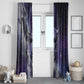 Bat Egyptian Window Curtain Cow Goddess Celestial Face Horn Ring Gem Cosmic Starry Sky