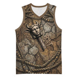 Bat Basketball Jersey Goddess of the Cosmos Ancient Egyptian Cow Horns Stone
