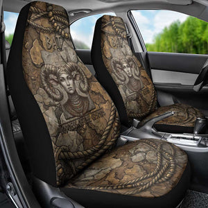 Bat Car Seat Cover Goddess of the Cosmos Ancient Egyptian Cow Horns Stone