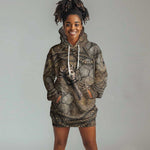 Bat Hoodie Dress Goddess of the Cosmos Ancient Egyptian Cow Horns Stone