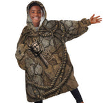 Bat Kid Wearable Blanket Hoodie Goddess of the Cosmos Ancient Egyptian Cow Horns Stone