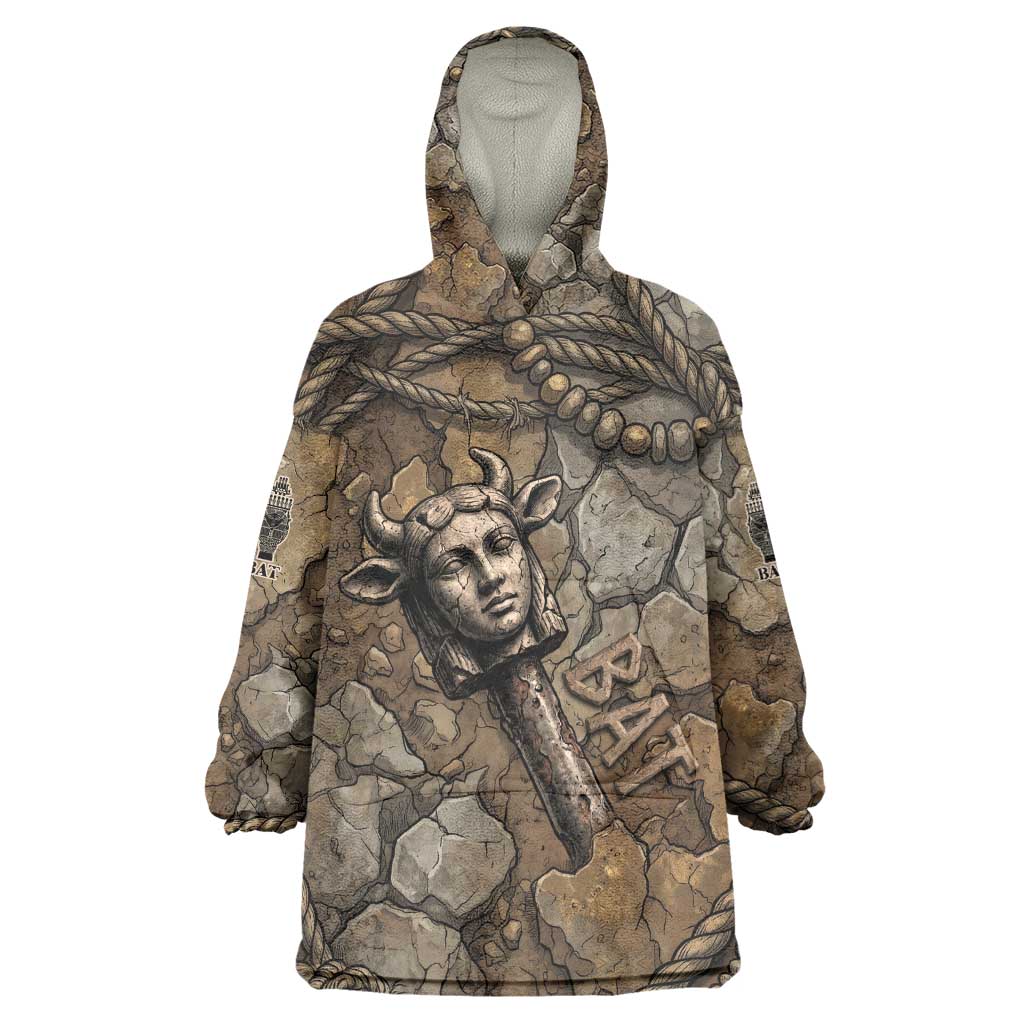 Bat Kid Wearable Blanket Hoodie Goddess of the Cosmos Ancient Egyptian Cow Horns Stone