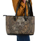 Bat Leather Tote Bag Goddess of the Cosmos Ancient Egyptian Cow Horns Stone
