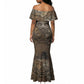 Bat Mermaid Dress Goddess of the Cosmos Ancient Egyptian Cow Horns Stone