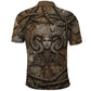 Bat Polo Shirt Goddess of the Cosmos Ancient Egyptian Cow Horns Stone