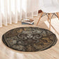 Bat Round Carpet Goddess of the Cosmos Ancient Egyptian Cow Horns Stone