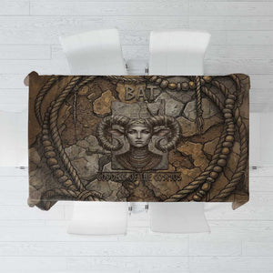 Bat Tablecloth Goddess of the Cosmos Ancient Egyptian Cow Horns Stone