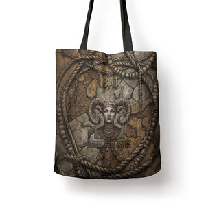 Bat Tote Bag Goddess of the Cosmos Ancient Egyptian Cow Horns Stone