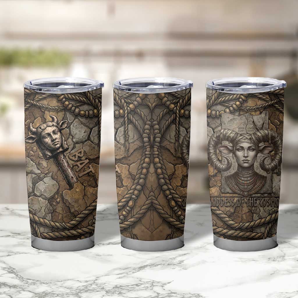 Bat Tumbler Cup Goddess of the Cosmos Ancient Egyptian Cow Horns Stone