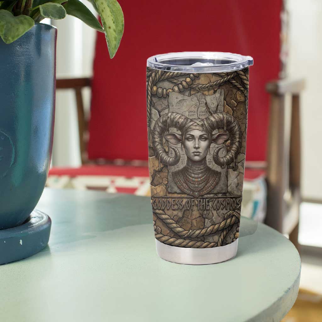 Bat Tumbler Cup Goddess of the Cosmos Ancient Egyptian Cow Horns Stone