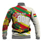 Personalized Ghana Football Baseball Jacket Soccer Player Kick - Floral Hibiscus