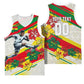 Personalized Ghana Football Basketball Jersey Soccer Player Kick - Floral Hibiscus