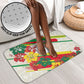 Personalized Ghana Football Bathroom Set Soccer Player Kick - Floral Hibiscus