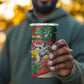 Personalized Ghana Football 4 in 1 Can Cooler Tumbler Soccer Player Kick - Floral Hibiscus