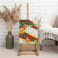 Personalized Ghana Football Canvas Wall Art Soccer Player Kick - Floral Hibiscus