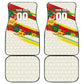 Personalized Ghana Football Car Mats Soccer Player Kick - Floral Hibiscus