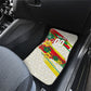 Personalized Ghana Football Car Mats Soccer Player Kick - Floral Hibiscus
