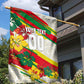 Personalized Ghana Football Garden Flag Soccer Player Kick - Floral Hibiscus