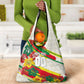 Personalized Ghana Football Grocery Bag Soccer Player Kick - Floral Hibiscus