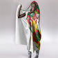 Personalized Ghana Football Hooded Blanket Soccer Player Kick - Floral Hibiscus