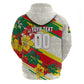 Personalized Ghana Football Hoodie Soccer Player Kick - Floral Hibiscus