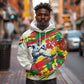 Personalized Ghana Football Hoodie Soccer Player Kick - Floral Hibiscus