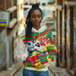Personalized Ghana Football Hoodie Soccer Player Kick - Floral Hibiscus