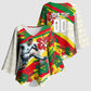 Personalized Ghana Football Kimono Sleeve Blouse Soccer Player Kick - Floral Hibiscus