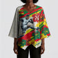 Personalized Ghana Football Kimono Sleeve Blouse Soccer Player Kick - Floral Hibiscus