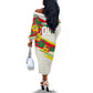 Personalized Ghana Football Off The Shoulder Long Sleeve Dress Soccer Player Kick - Floral Hibiscus