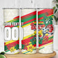 Personalized Ghana Football Skinny Tumbler Soccer Player Kick - Floral Hibiscus