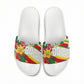 Personalized Ghana Football Slide Sandals Soccer Player Kick - Floral Hibiscus