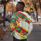 Personalized Ghana Football Sweatshirt Soccer Player Kick - Floral Hibiscus