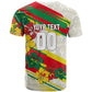 Personalized Ghana Football T shirt Soccer Player Kick - Floral Hibiscus