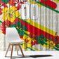Personalized Ghana Football Window Curtain Soccer Player Kick - Floral Hibiscus