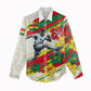 Personalized Ghana Football Women Casual Shirt Soccer Player Kick - Floral Hibiscus
