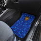 Tanzania Simba Lion Car Mats - Floral Crown and Blue Mosaic Design
