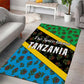 Tanzania Spice Island Area Rug with Clove Leaf Pattern and National Flag Colors