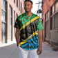 Tanzania Spice Island Baseball Jersey with Clove Leaf Pattern and National Flag Colors