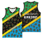 Tanzania Spice Island Basketball Jersey with Clove Leaf Pattern and National Flag Colors - African Pride