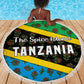 Tanzania Spice Island Beach Blanket with Clove Leaf Pattern and National Flag Colors
