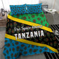 Tanzania Spice Island Bedding Set with Clove Leaf Pattern and National Flag Colors