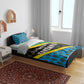 Tanzania Spice Island Bedding Set with Clove Leaf Pattern and National Flag Colors